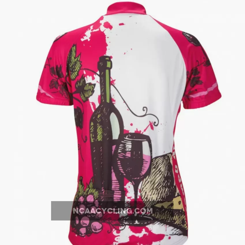 Wine Time Women's Short sleeve Half zip cycling jersey