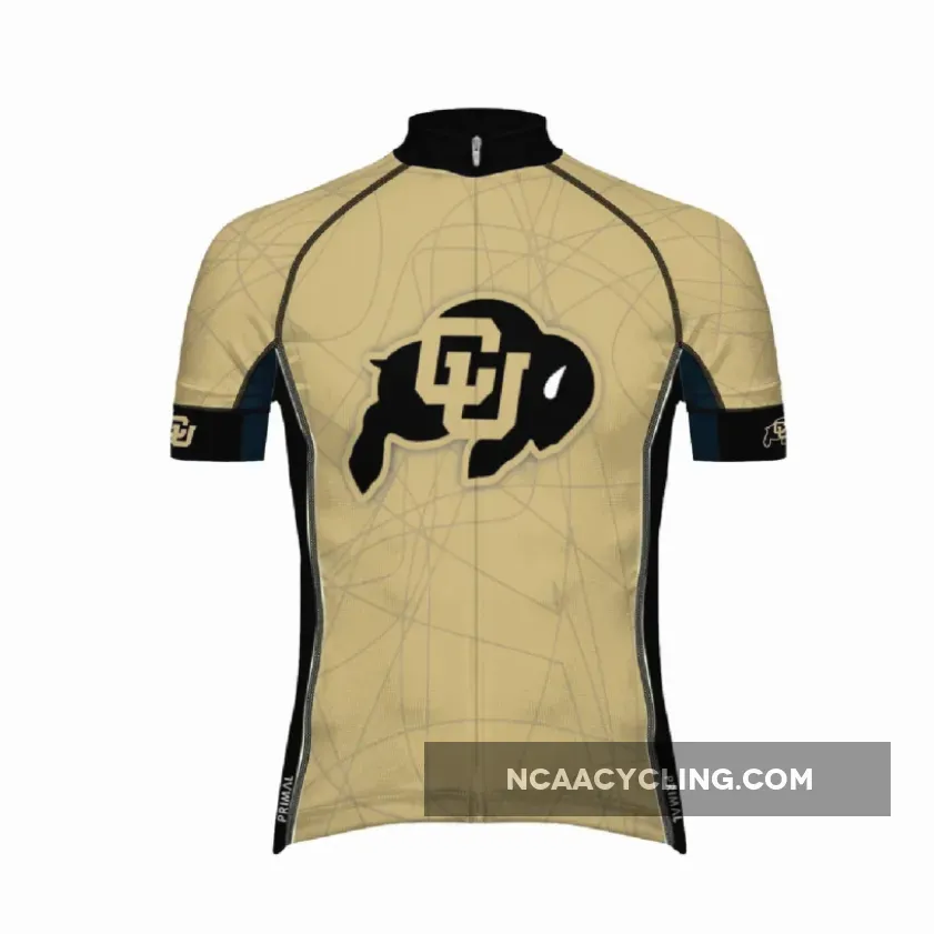 Primal Wear University of Colorado Men's Full Zip Evo 2.0 Slim Fit Racing Cycling Jersey, Colorado Bike Jersey