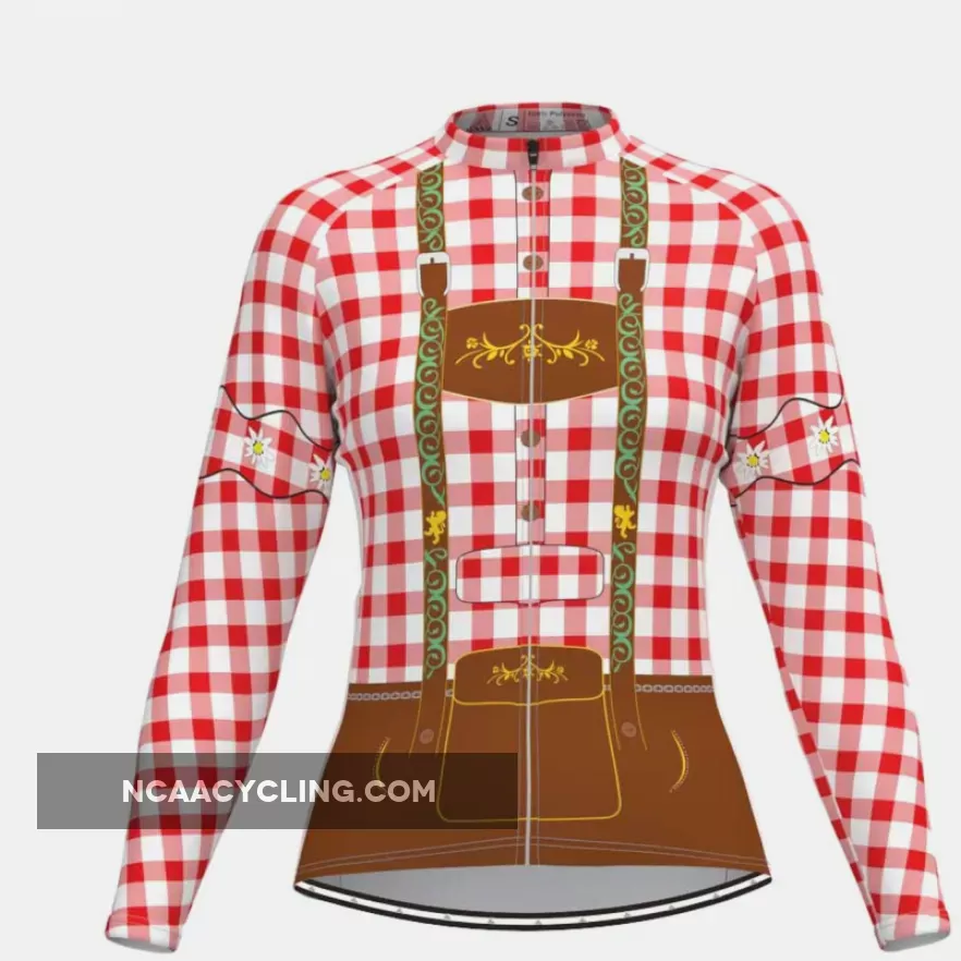Tirolese Women's Long Sleeve Cycling Jersey Red Outlet