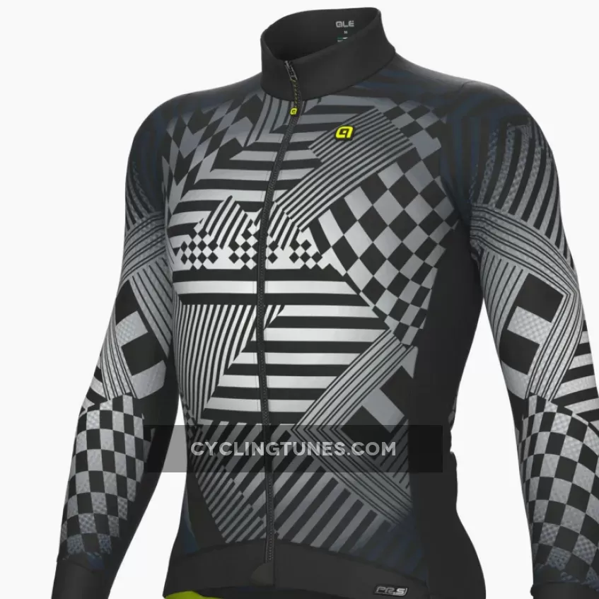 Ale PR-S Checker Long Sleeve Jersey - Grey Outlet