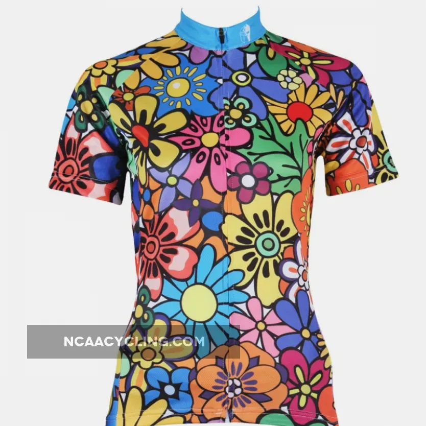 Ilpaladino Anthemy Pattern Women's Quick Dry Short-Sleeve Cycling Jersey Breathable Spring Summer Exercise Wear Bicycling Pro Cycle Clothing Racing Apparel Outdoor Sports Leisure Biking Shirts NO.114