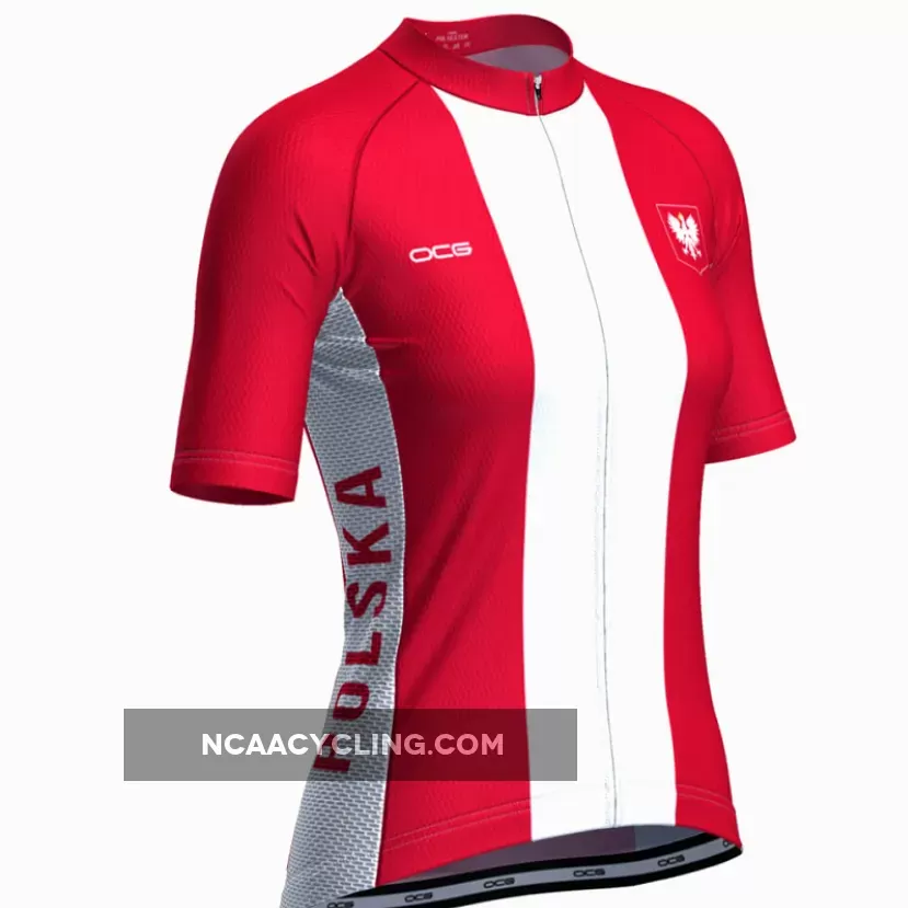 Women's Poland Polska National Flag Cycling Jersey Jersey Poland
