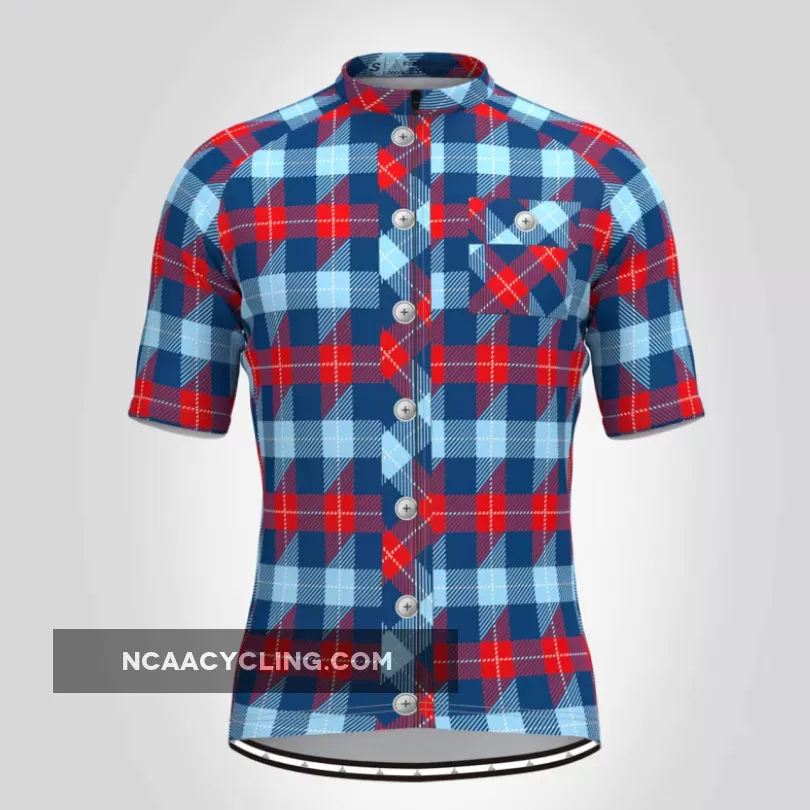 Lumberjack Men's Cycling Jersey Blue Red For Sale