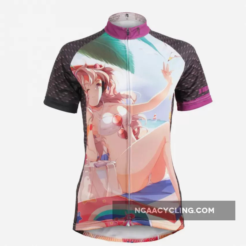 ACG Animation Game Character Girl Bikini Holiday Woman's Short-Sleeve Cycling Jersey NO.602