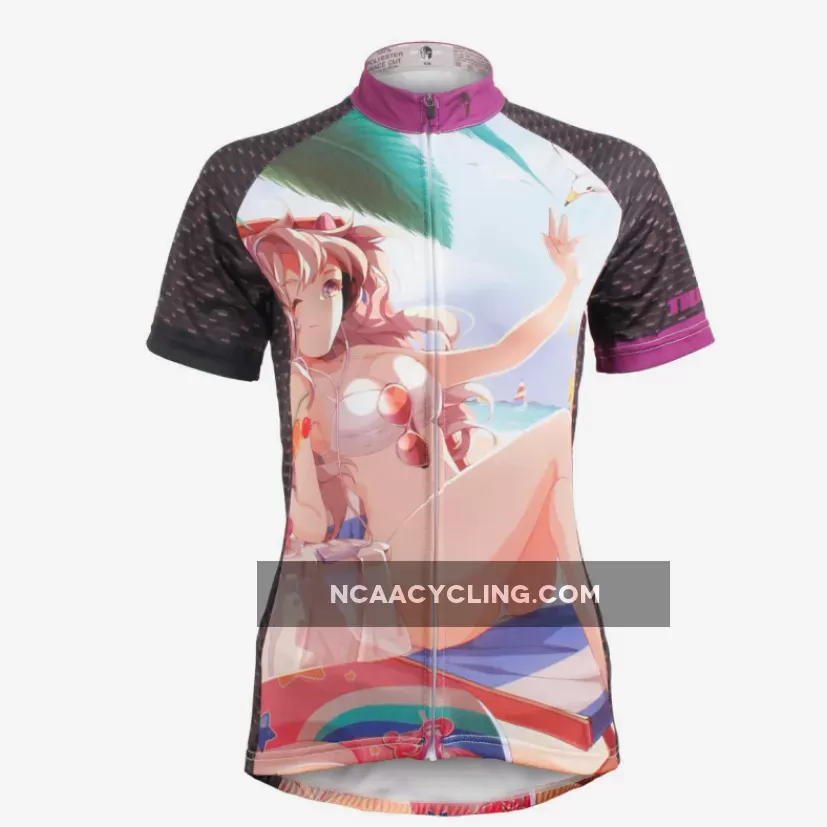 ACG Animation Game Character Girl Bikini Holiday Woman's Short-Sleeve Cycling Jersey NO.602