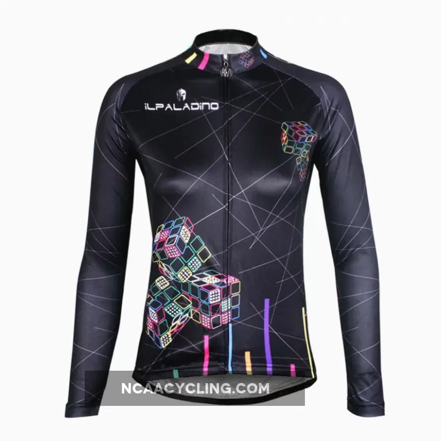 ILPALADINO Women's Long Sleeves Cycling Jersey Apparel Outdoor Sports Gear Leisure Biking T-shirt (Velvet) NO.712