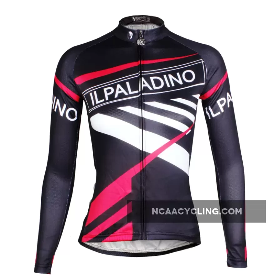 Ilpaladino Pink Black Fashion Women's Long-sleeve Cycling Top Jersey Summer Spring Autumn Pro Cycle Clothing Racing Apparel Outdoor Sports Leisure Biking shirt NO. 733