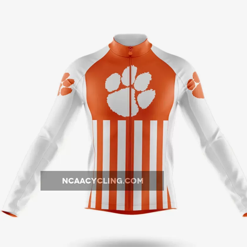 Clemson University USA Long Sleeve Cycling Jersey Only