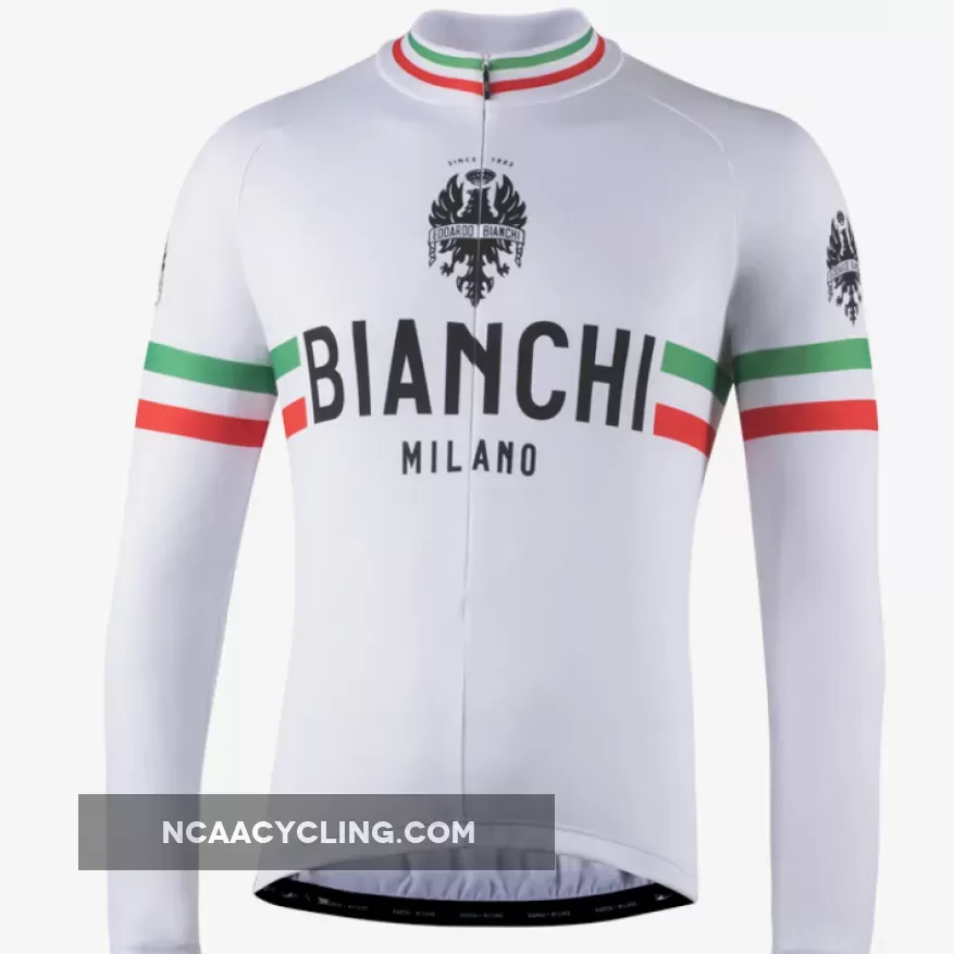 Bianchi Milano Storia White Long Sleeve Jersey,
