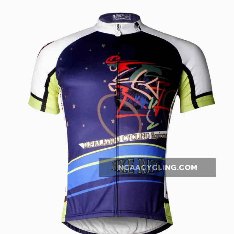 ILPALADINO Riding Bike At Night Men's Cycling Jersey MTB Biking Apparel Bike Shirt Breathable and Quick Dry Comfortable Cycling Jersey Apparel Outdoor Sports Gear Leisure Biking T-shirt NO.739