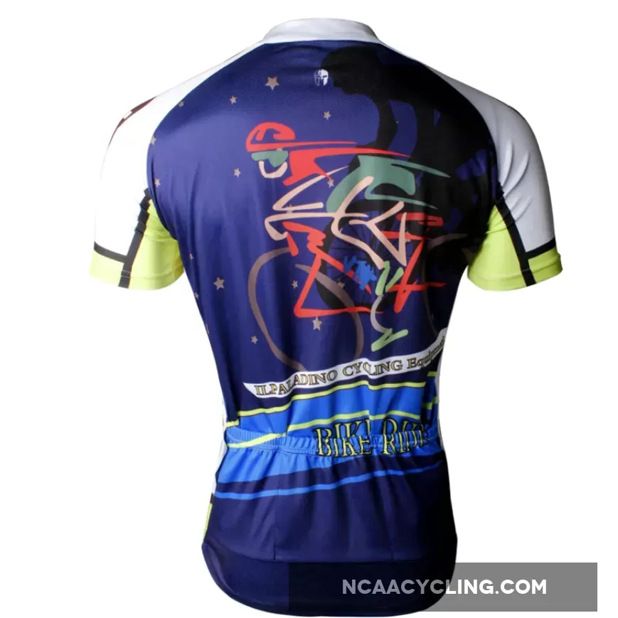 ILPALADINO Riding Bike At Night Men's Cycling Jersey MTB Biking Apparel Bike Shirt Breathable and Quick Dry Comfortable Cycling Jersey Apparel Outdoor Sports Gear Leisure Biking T-shirt NO.739
