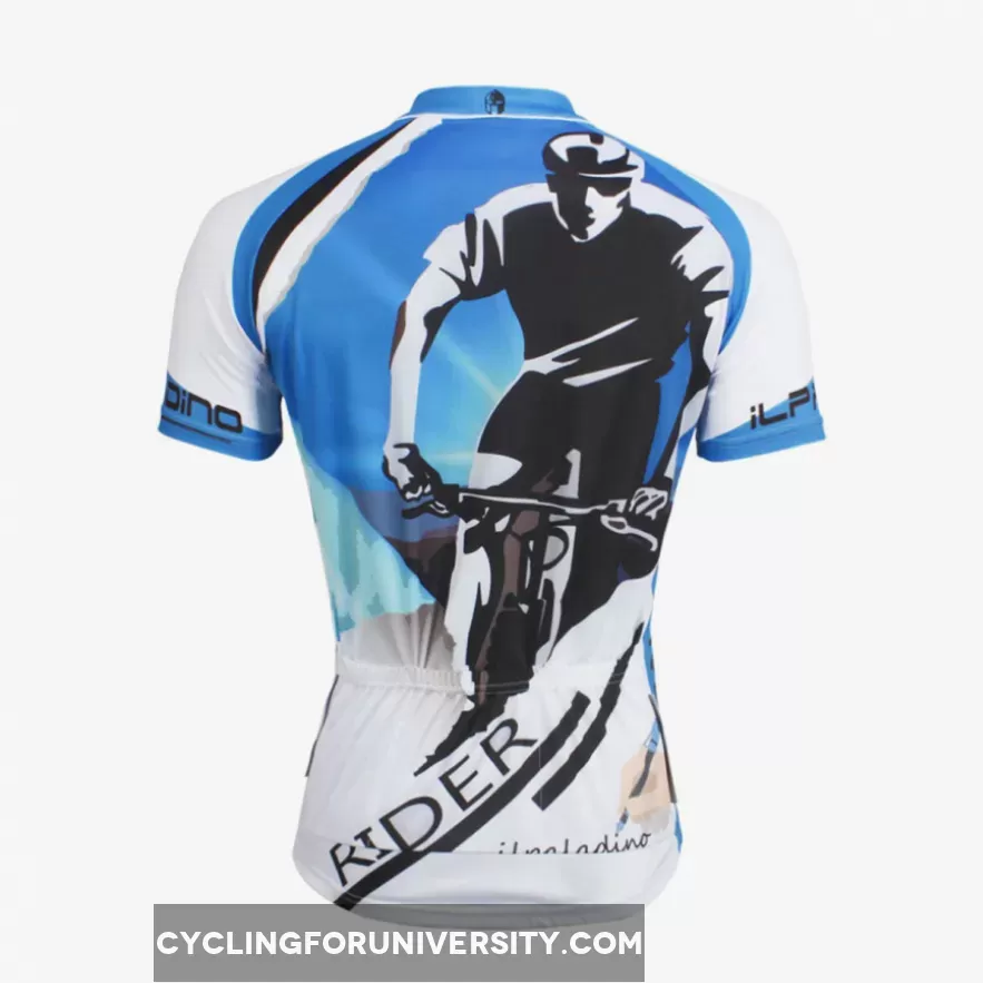 Blue Men's Cycling Riding Biking Cyclist Spring Autumn Bicycling Shirts NO.758