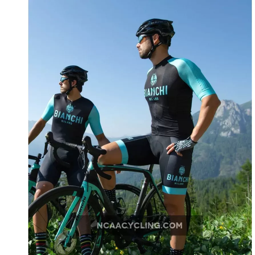Bianchi Milano Valconca1 Aero Black Green Jersey,