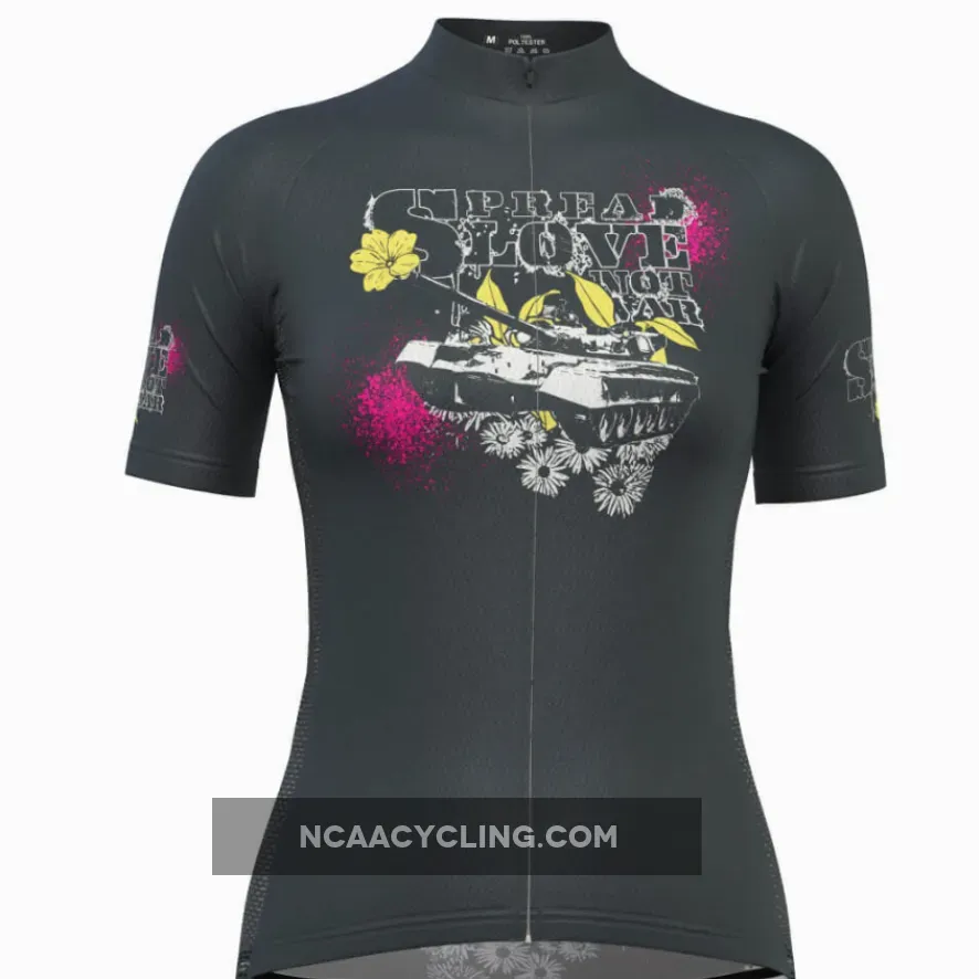 Women's Spread Love Not War Short Sleeve Cycling Jersey