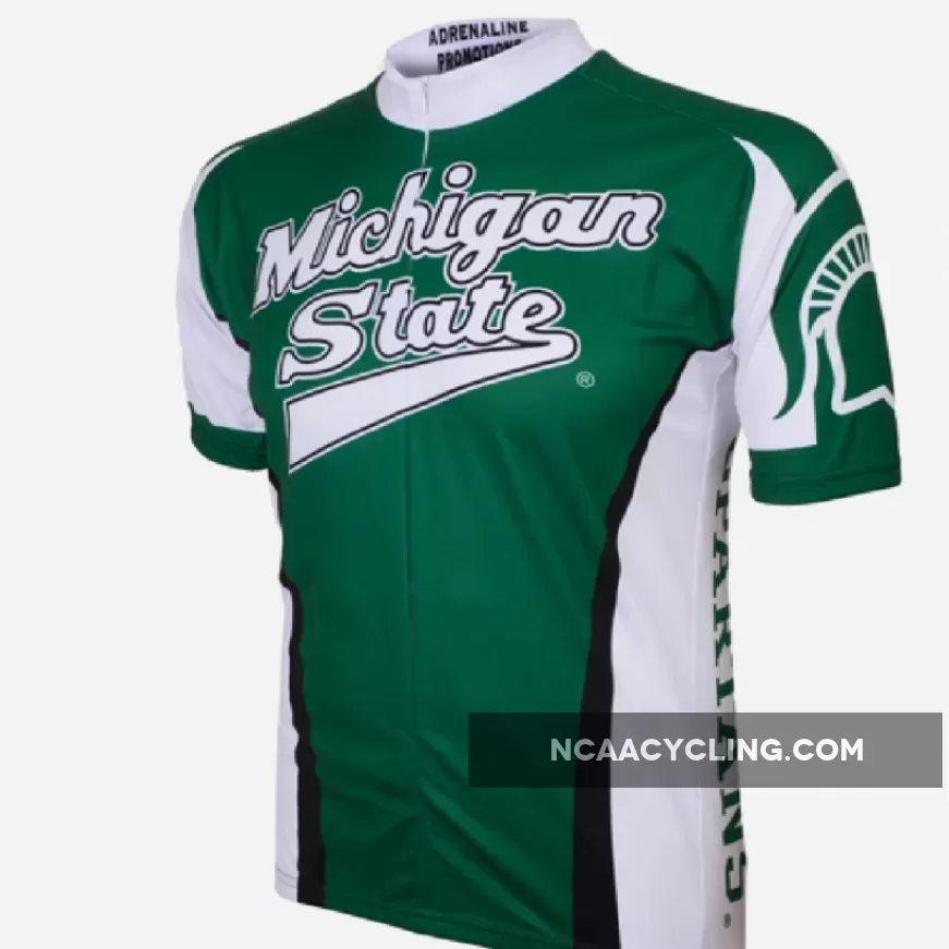 Michigan State University 3/4 zip Men's Short Sleeve Cycling Jersey