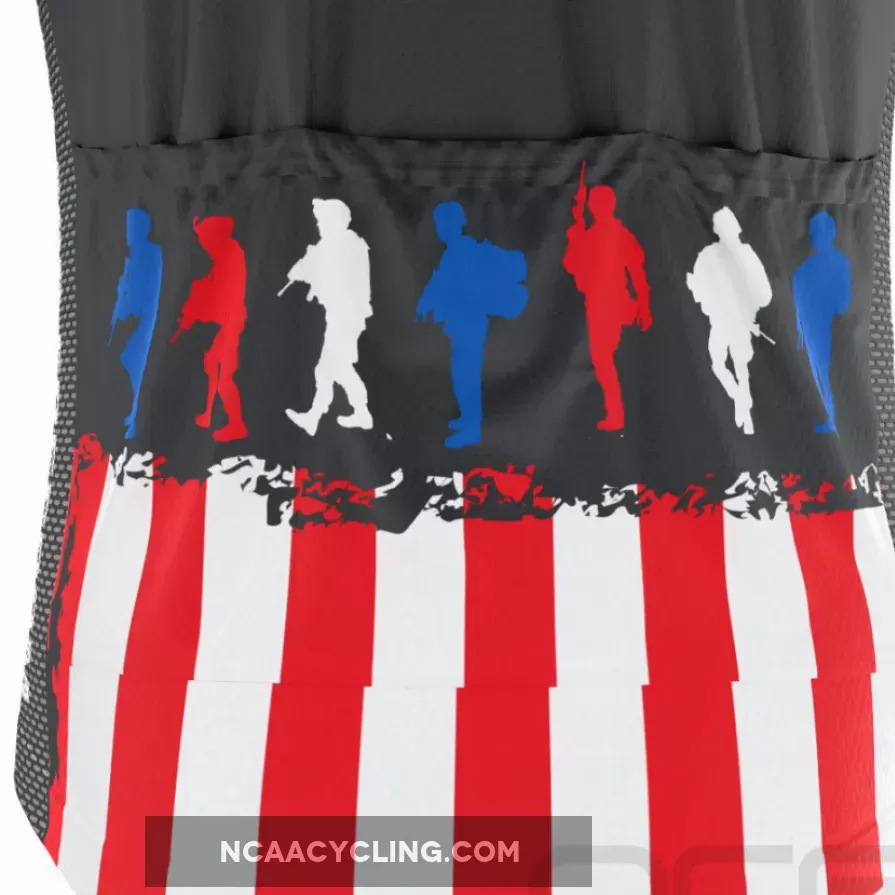 Men's Fight For Freedom USA Flag Short Sleeve Cycling Jersey