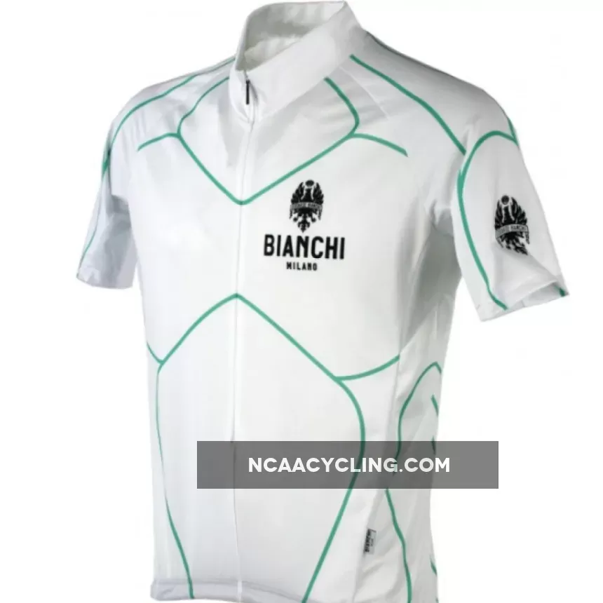 Bianchi Milano Short Sleeve Jersey E11ALBEN White For Sale