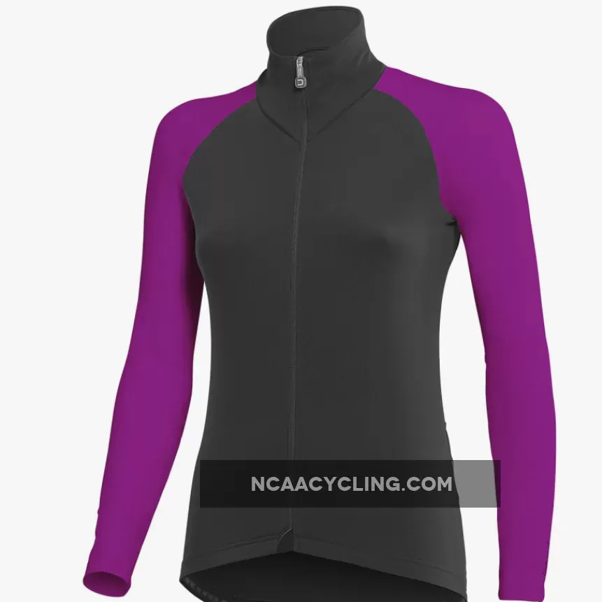 Dotout Mirage woman long sleeves jersey - Black fuchsia