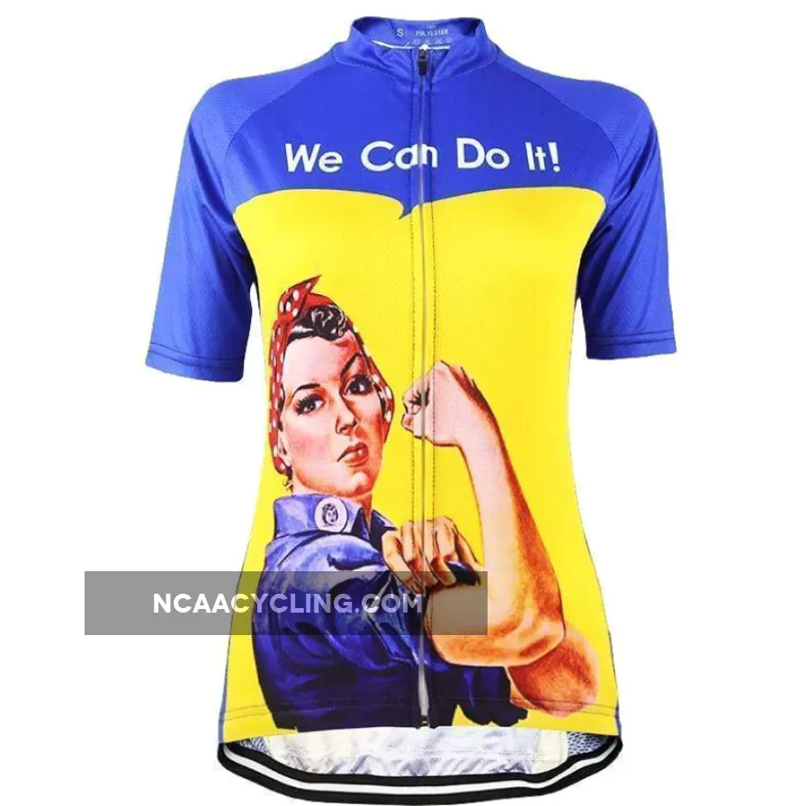 Women's Rosie the Riveter Short Sleeve Cycling Jersey