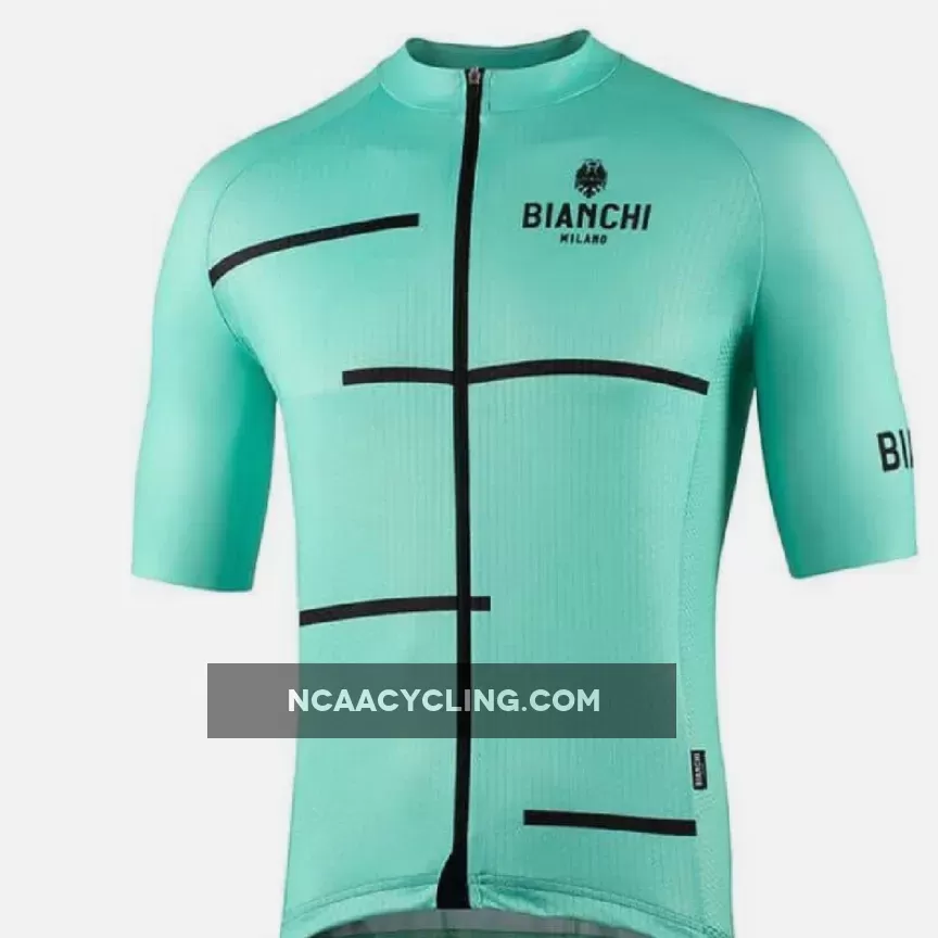 Nalini 2021 Bianchi Milano Disueri Short Sleeve Cycling Jersey Celeste