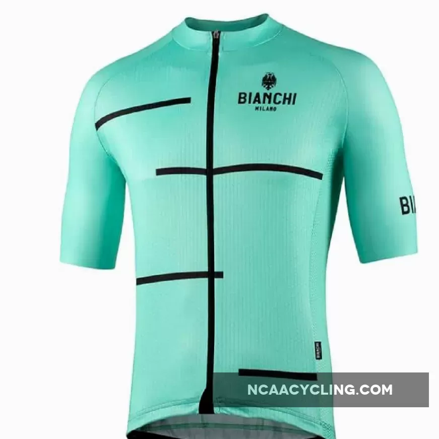Nalini 2021 Bianchi Milano Disueri Short Sleeve Cycling Jersey Celeste
