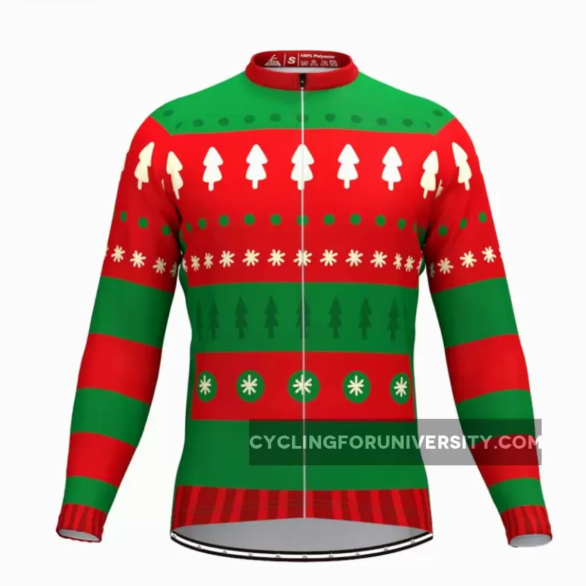 Ugly Christmas Sweater Long Sleeve Cycling Jersey V2