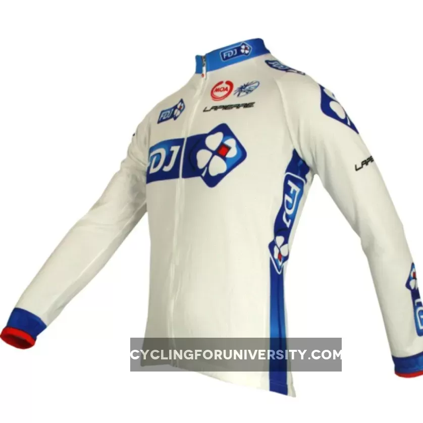 Francaise des Jeux (FdJ) - Tour 2010 Radsport-Profi-Team - Winter Fleece Long Sleeve Jersey Jacket