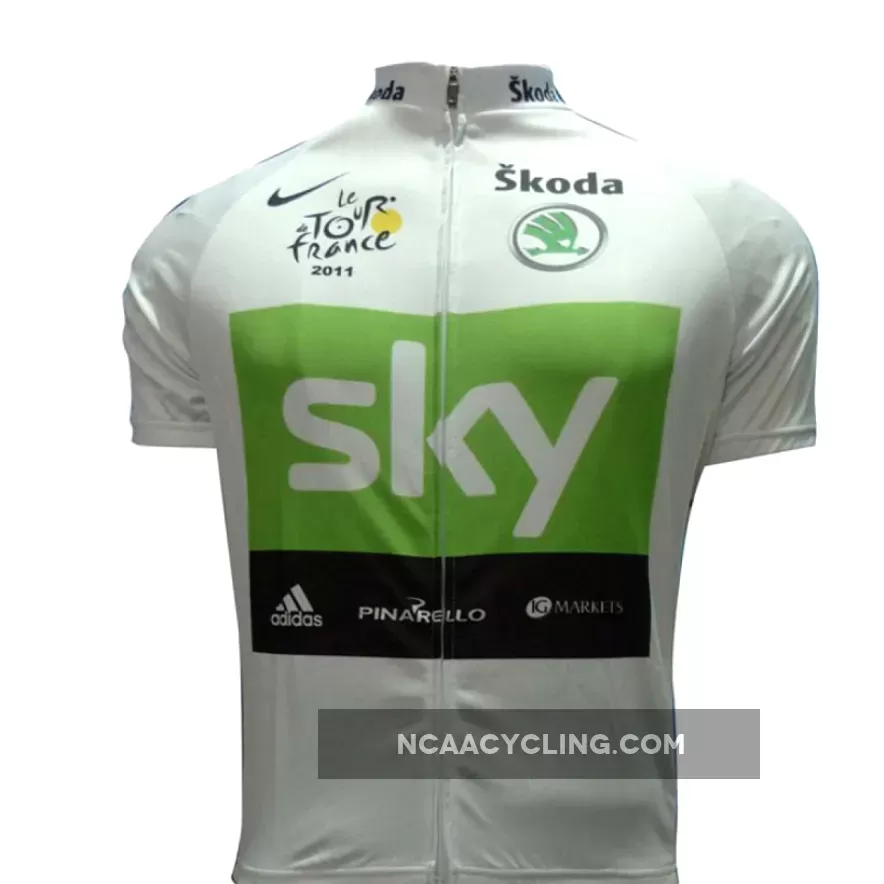 Team SKY White Jersey Short Sleeve Tour De France 2011