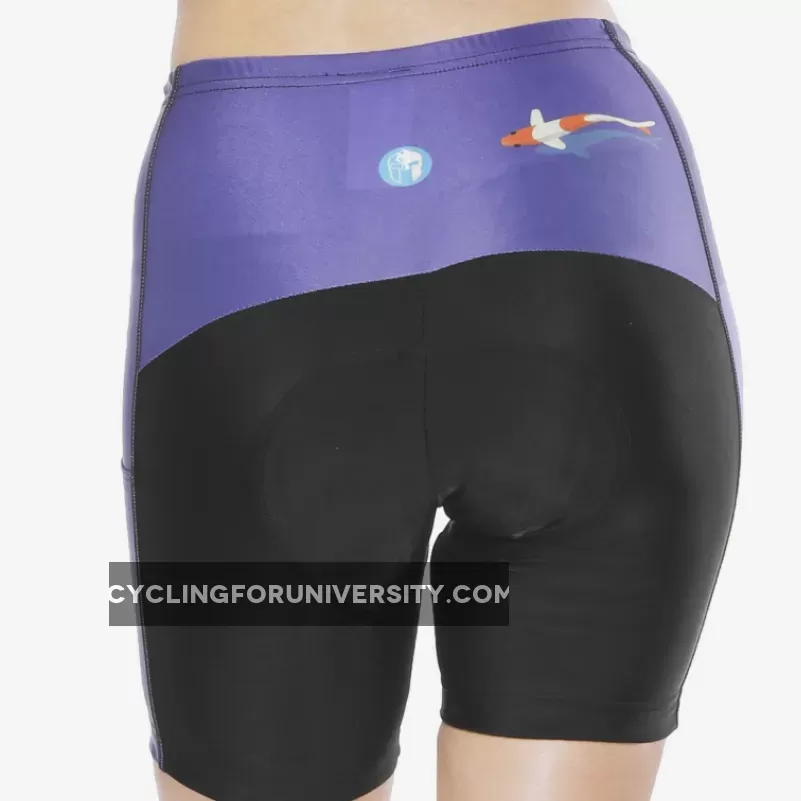 Fish Ocean Blue Womans Cycling Spinning Padded Bike Shorts UPF 50+ Spandex Clothing and Riding Gear Summer Pant Road Bike Wear Mountain Bike MTB Clothes Sports Apparel Quick dry Breathable NO. 796