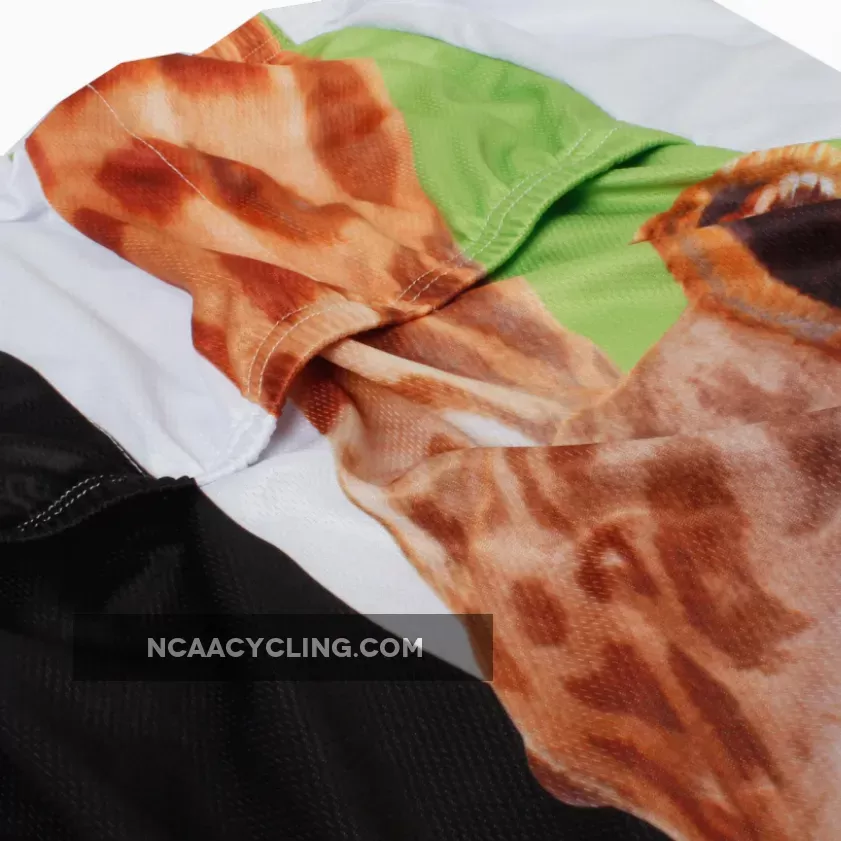 Giraffe Animal Men's Short-Sleeve Green&Black Cycling Jersey Bicycling Shirts Summer NO.562