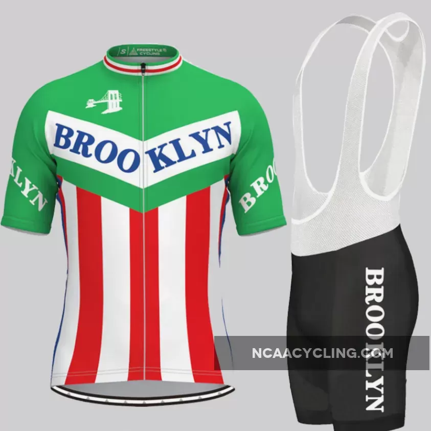 Retro Brooklyn Team Men's Cycling Kit Green For Sale