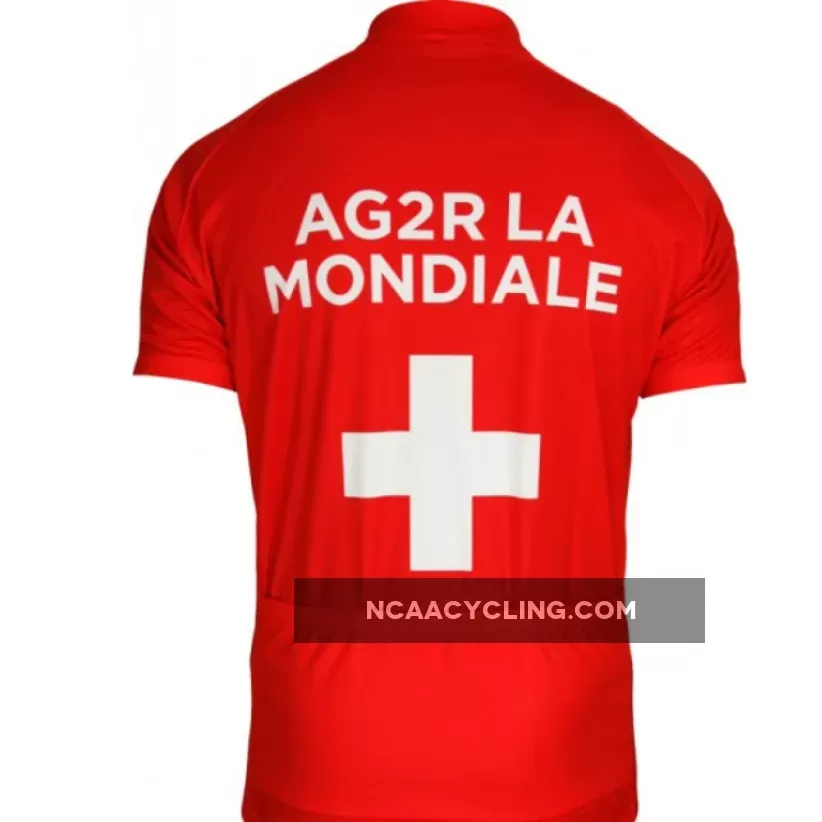 AG2R LA MONDIALE Schweizer Meister 2010-2011 Vermarc Radsport-Profi-Team Short sleeve Cycling jersey