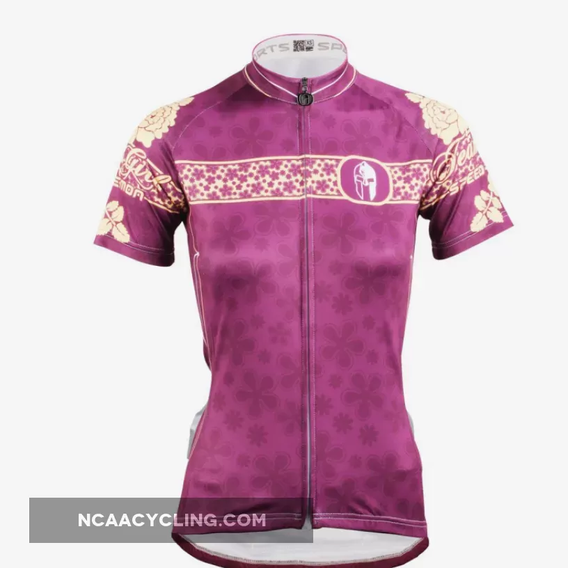 Ilpaladino Violet Arabesquitic Women's Summer Short-Sleeve Cycling Jersey Biking Shirts Breathable Sport Clothes Apparel Outdoor Sports Gear Leisure Biking T-shirt 631