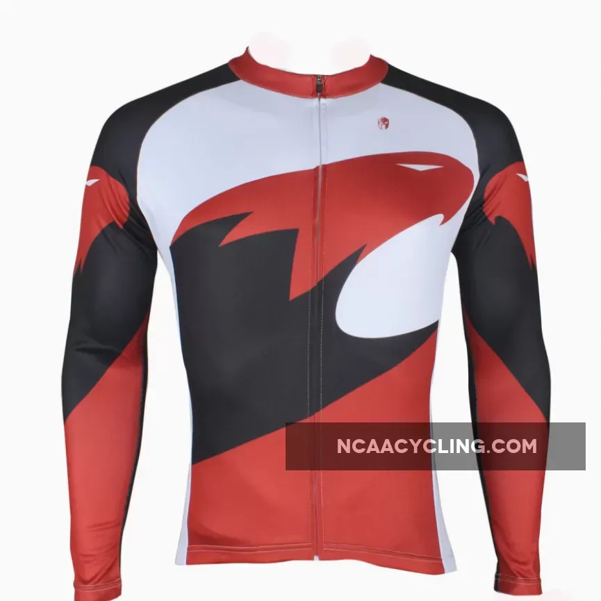 Hot Sale Outdoor Cycling Clothing White and Red Cycling Jersey Wholesale Men's Long-sleeved Jersey for Spring and Summer Red,Black and White Bike Jersey NO.172