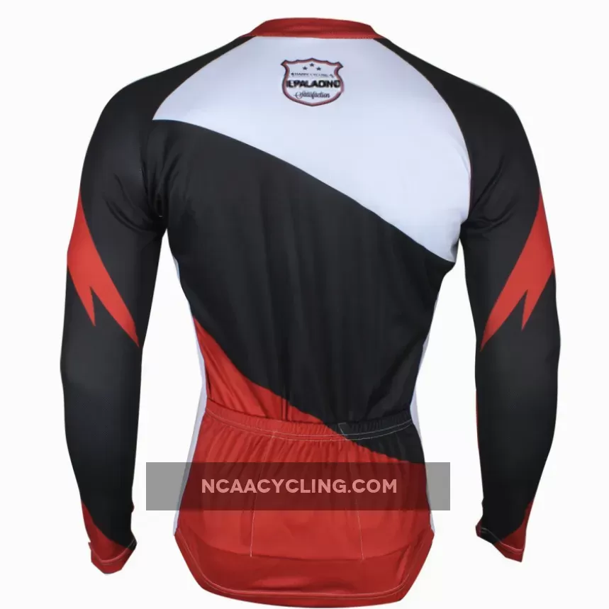 Hot Sale Outdoor Cycling Clothing White and Red Cycling Jersey Wholesale Men's Long-sleeved Jersey for Spring and Summer Red,Black and White Bike Jersey NO.172