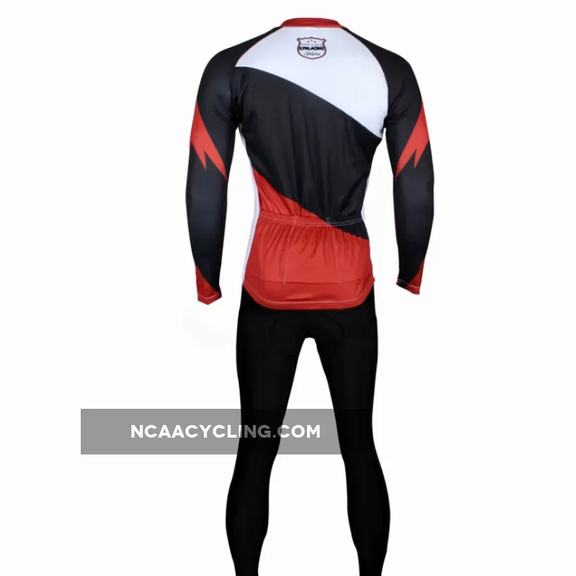 Hot Sale Outdoor Cycling Clothing White and Red Cycling Jersey Wholesale Men's Long-sleeved Jersey for Spring and Summer Red,Black and White Bike Jersey NO.172