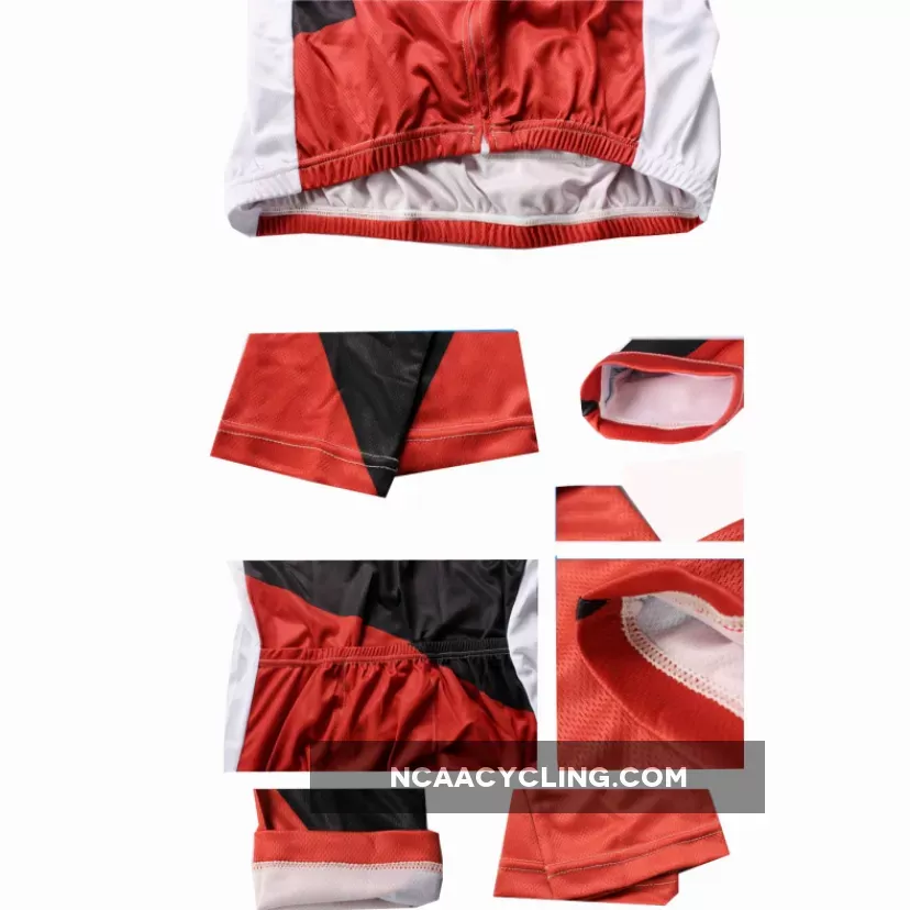 Hot Sale Outdoor Cycling Clothing White and Red Cycling Jersey Wholesale Men's Long-sleeved Jersey for Spring and Summer Red,Black and White Bike Jersey NO.172