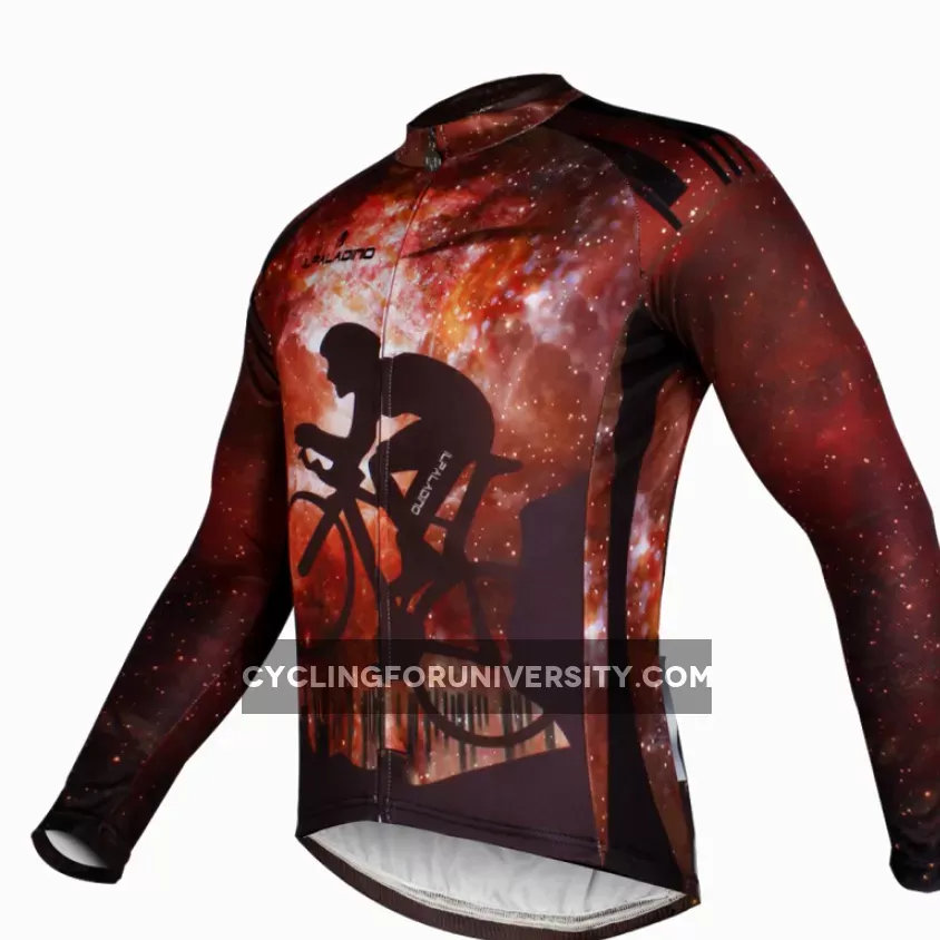 ILPARADINO Cyclist Starry Night Men's Long Sleeves Cycling Jacket Bicycling Apparel Outdoor Sports Leisure Biking Shirt Jersey/Suit NO.722
