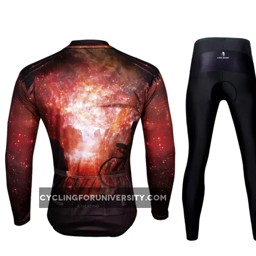ILPARADINO Cyclist Starry Night Men's Long Sleeves Cycling Jacket Bicycling Apparel Outdoor Sports Leisure Biking Shirt Jersey/Suit NO.722