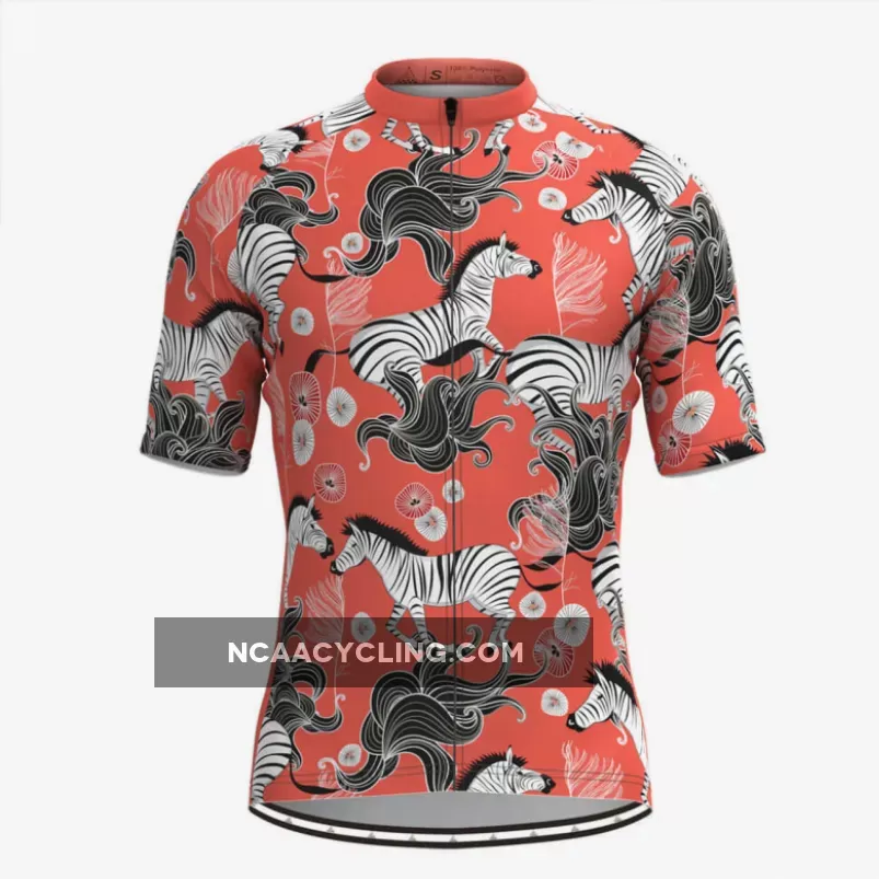 The Running Zebra Print Cycling Jersey- Men's Outlet