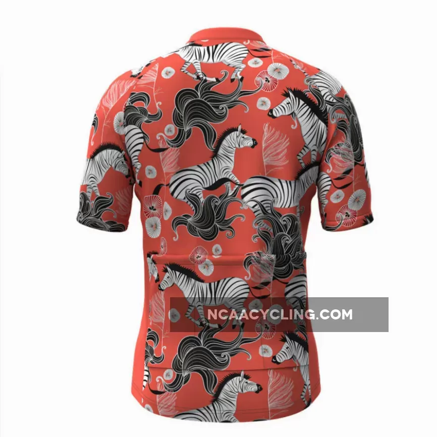 The Running Zebra Print Cycling Jersey- Men's Outlet