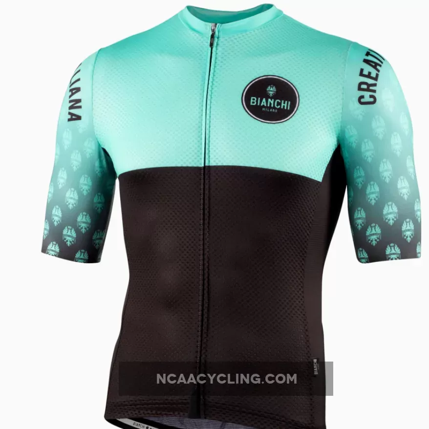 Bianchi Taloro jersey - Black light blue #Bianchi Celeste Green