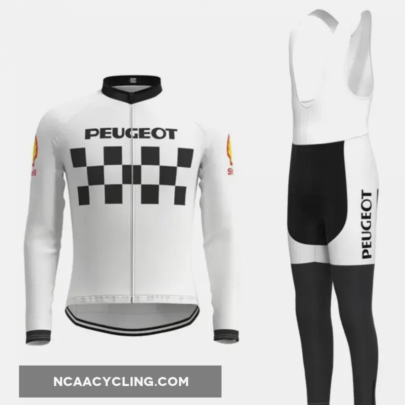 1986 Peugeot Team Retro Cycling Set Long Sleeves To Buy