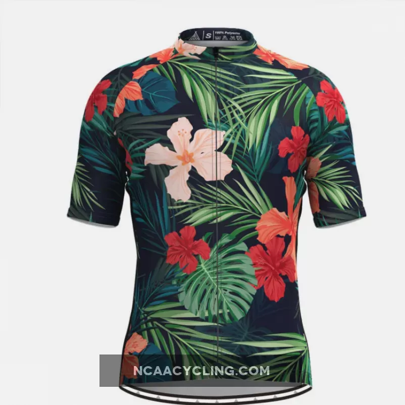 Men's Hawaiian Tropical & Floral Cycling Jersey