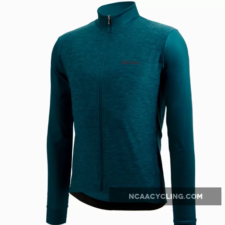 Santini Colore Puro Long Sleeve Jersey - Green Online