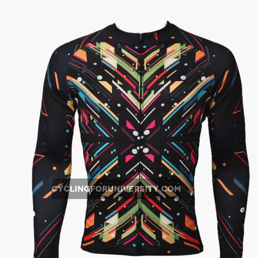 Ilpaladino Spark Black Men's Long-sleeve Breathable Jersey/Suit Professional Bicycling Cycle Clothing Racing Apparel Outdoor Sports Leisure Biking T-shirt Sportswear NO.389