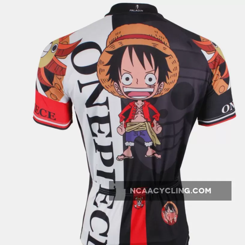 ONE PIECE Series Strong World Pirates Sea Kings Men's Cycling Suit Jersey Team Jacket T-shirt Summer Spring Autumn Clothes Sportswear Cartoon World Monkey D. Luffy Gum-Gum Devil Fruit Eater Black NO.403