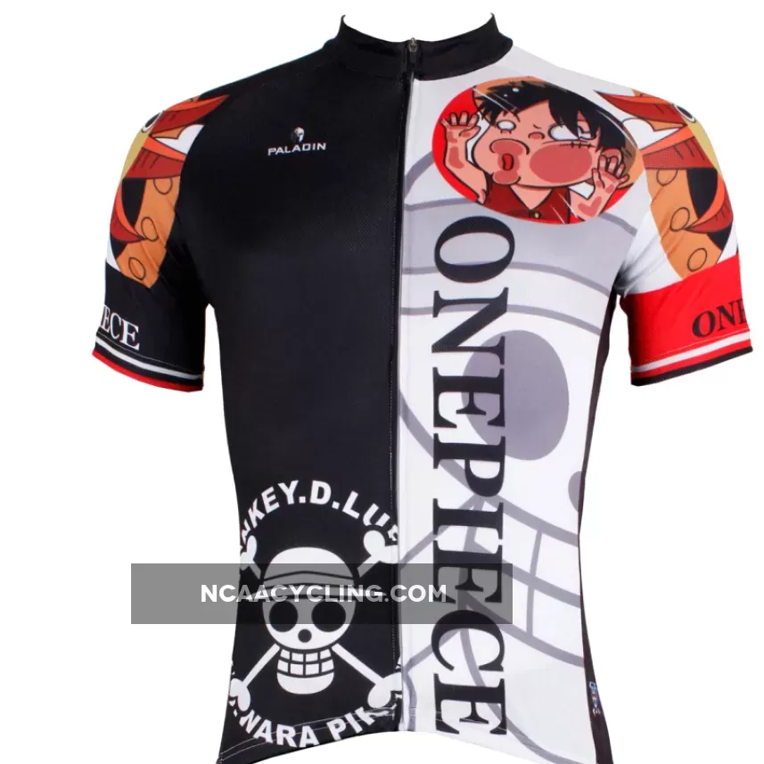 ONE PIECE Series Strong World Pirates Sea Kings Men's Cycling Suit Jersey Team Jacket T-shirt Summer Spring Autumn Clothes Sportswear Cartoon World Monkey D. Luffy Gum-Gum Devil Fruit Eater Black NO.403
