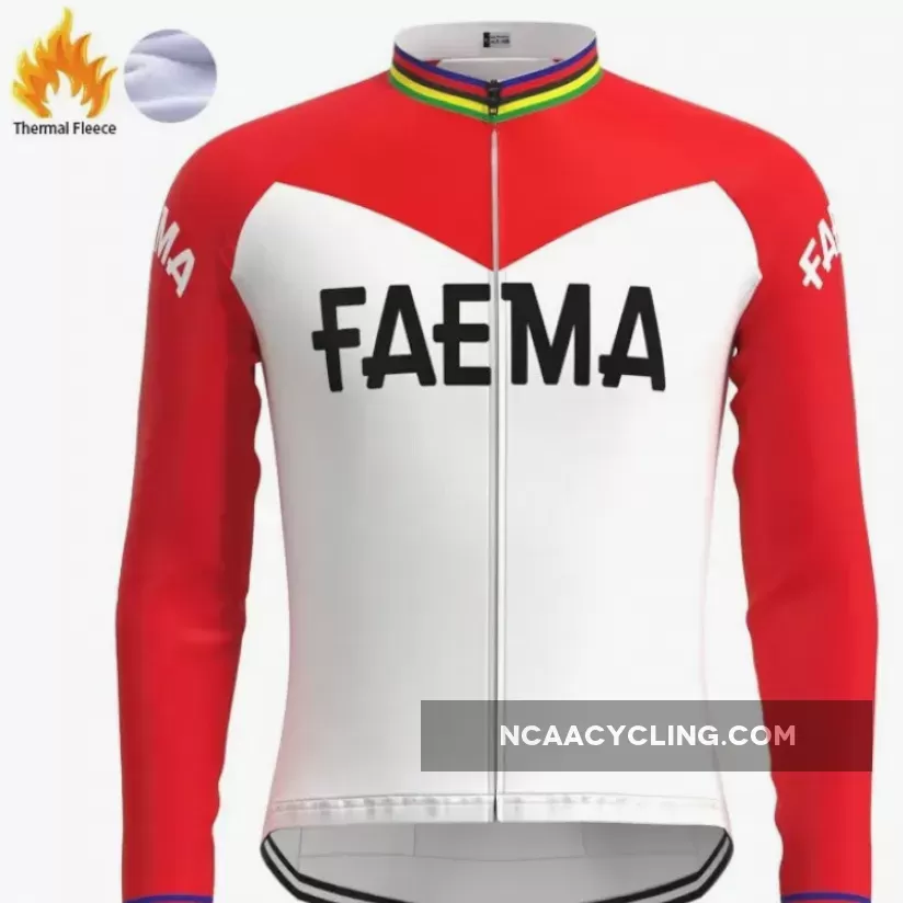 FAEMA Vintage Cycling Set Thermal Fleece Winter For Sale