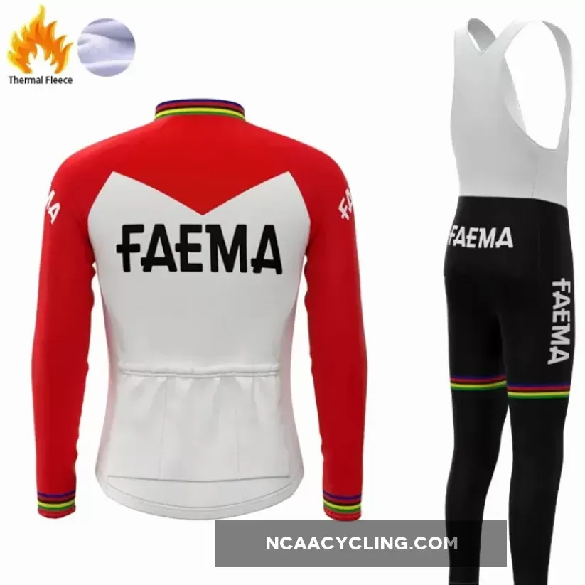 FAEMA Vintage Cycling Set Thermal Fleece Winter For Sale